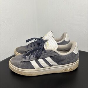 Adidas Women's Grand Court Alpha 00s Sneakers Gray White Suede‎ Cloudfoam Sz 9.5